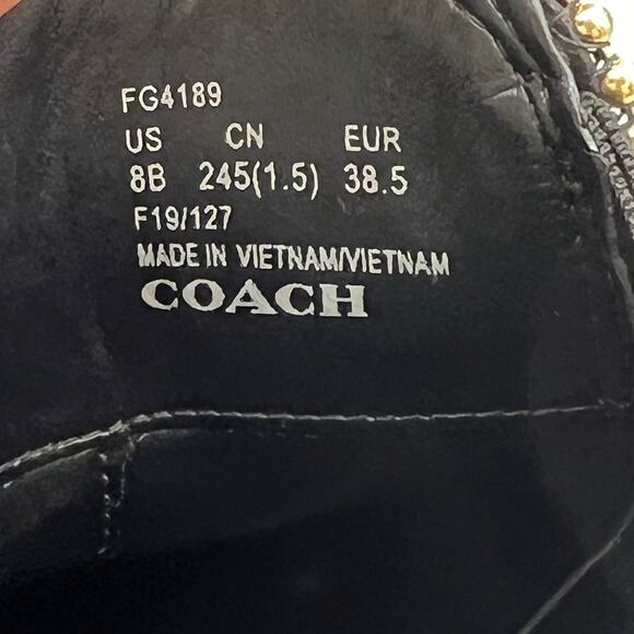 Coach Torri Bootie Leather Ankle Boots Purple FG4189 - Picture 3 of 10